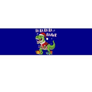 Fa Ra Ra Ra Ra Rawr Santa Dinosaur T Rex Funny Christmas Great Gift Bumper Sticker