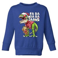 Fa Ra Ra Ra Rawr Dinosaur Ugly Christmas Gingerbread Gift Toddler Sweatshirt