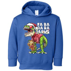 Fa Ra Ra Ra Rawr Dinosaur Ugly Christmas Gingerbread Gift Toddler Hoodie