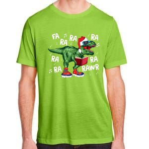 Fa Ra Ra Ra Rawr Funny Christmas Santa Trex Dinosaur Cute Gift Adult ChromaSoft Performance T-Shirt