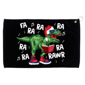 Fa Ra Ra Ra Rawr Funny Christmas Santa Trex Dinosaur Cute Gift Grommeted Golf Towel