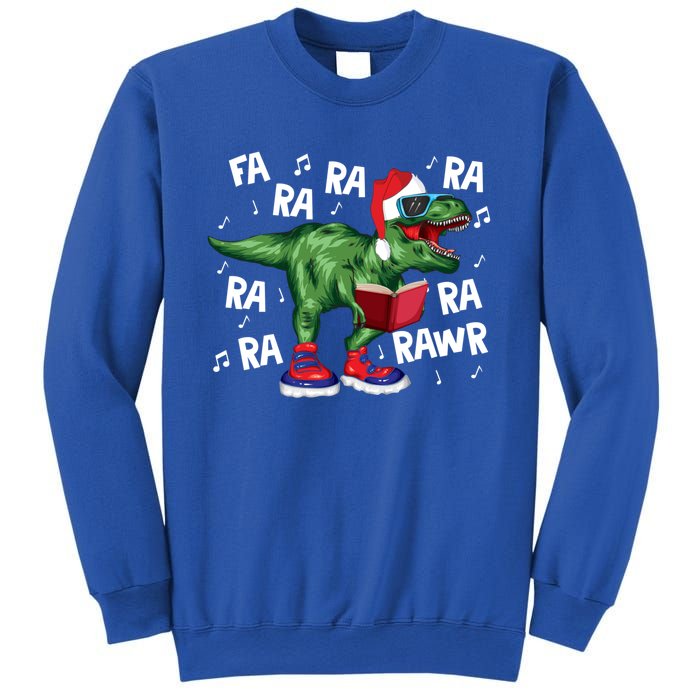 Fa Ra Ra Ra Rawr Funny Christmas Santa Trex Dinosaur Cute Gift Sweatshirt