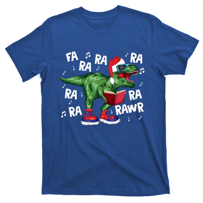 Fa Ra Ra Ra Rawr Funny Christmas Santa Trex Dinosaur Cute Gift T-Shirt