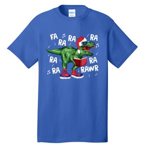 Fa Ra Ra Ra Rawr Funny Christmas Santa Trex Dinosaur Cute Gift Tall T-Shirt