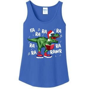 Fa Ra Ra Ra Rawr Funny Christmas Santa Trex Dinosaur Cute Gift Ladies Essential Tank