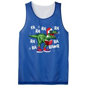 Fa Ra Ra Ra Rawr Funny Christmas Santa Trex Dinosaur Cute Gift Mesh Reversible Basketball Jersey Tank