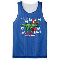 Fa Ra Ra Ra Rawr Funny Christmas Santa Trex Dinosaur Cute Gift Mesh Reversible Basketball Jersey Tank