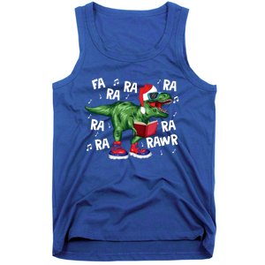 Fa Ra Ra Ra Rawr Funny Christmas Santa Trex Dinosaur Cute Gift Tank Top