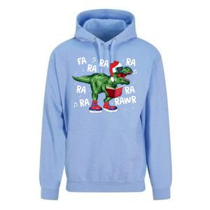 Fa Ra Ra Ra Rawr Funny Christmas Santa Trex Dinosaur Cute Gift Unisex Surf Hoodie