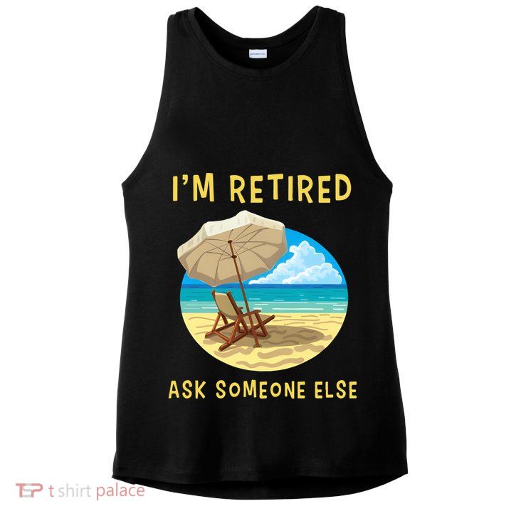Funny Retired Retirement Gift Ladies PosiCharge Tri-Blend Wicking Tank