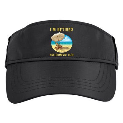 Funny Retired Retirement Gift Adult Drive Performance Visor