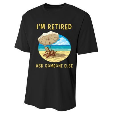 Funny Retired Retirement Gift Performance Sprint T-Shirt