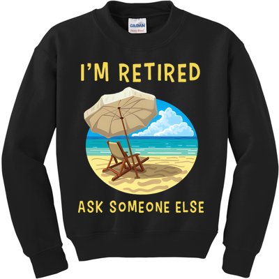 Funny Retired Retirement Gift Kids Sweatshirt