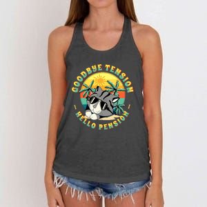 Funny Retired Retirement Gift Goodbye Tension Women's Knotted Racerback Tank