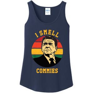 Funny Ronald Reagan I Smell Commies Political Humor Ladies Essential Tank