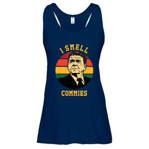 Funny Ronald Reagan I Smell Commies Political Humor Ladies Essential Flowy Tank