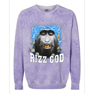 Funny Rizz Rizzler Rizz God Trending Meme Funny Rizz Colorblast Crewneck Sweatshirt