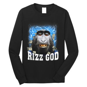 Funny Rizz Rizzler Rizz God Trending Meme Funny Rizz Long Sleeve Shirt