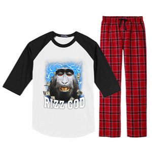 Funny Rizz Rizzler Rizz God Trending Meme Funny Rizz Raglan Sleeve Pajama Set