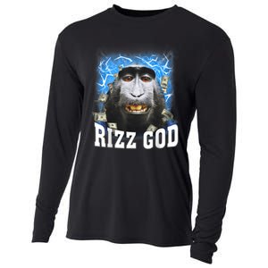 Funny Rizz Rizzler Rizz God Trending Meme Funny Rizz Cooling Performance Long Sleeve Crew