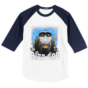 Funny Rizz Rizzler Rizz God Trending Meme Funny Rizz Baseball Sleeve Shirt