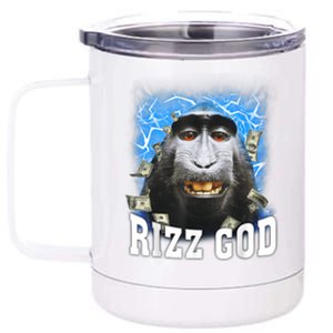 Funny Rizz Rizzler Rizz God Trending Meme Funny Rizz 12 oz Stainless Steel Tumbler Cup