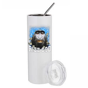 Funny Rizz Rizzler Rizz God Trending Meme Funny Rizz Stainless Steel Tumbler