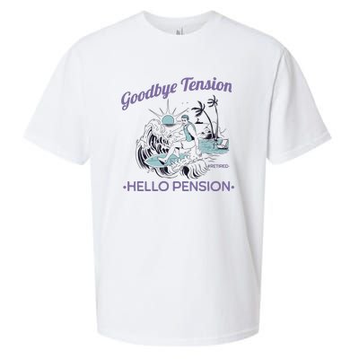 Funny Retired Retirement Gift Goodbye Tension Sueded Cloud Jersey T-Shirt