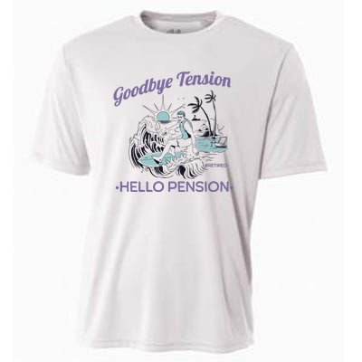 Funny Retired Retirement Gift Goodbye Tension Cooling Performance Crew T-Shirt