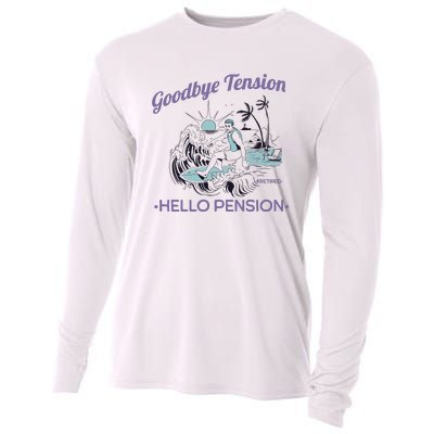 Funny Retired Retirement Gift Goodbye Tension Cooling Performance Long Sleeve Crew