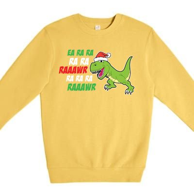 Fa Ra Ra Rawr Funny Dinosaur Christmas Gift Premium Crewneck Sweatshirt