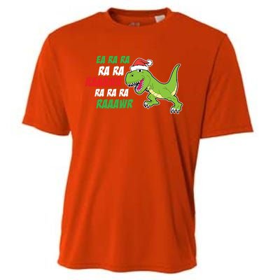 Fa Ra Ra Rawr Funny Dinosaur Christmas Gift Cooling Performance Crew T-Shirt