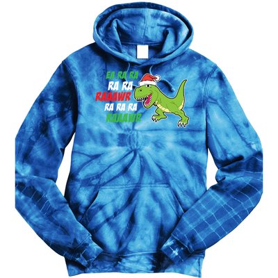 Fa Ra Ra Rawr Funny Dinosaur Christmas Gift Tie Dye Hoodie