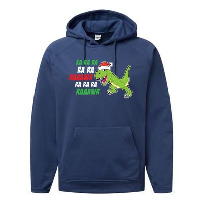 Fa Ra Ra Rawr Funny Dinosaur Christmas Gift Performance Fleece Hoodie