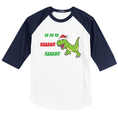 Fa Ra Ra Rawr Funny Dinosaur Christmas Gift Baseball Sleeve Shirt