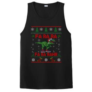 Fa Ra Ra Rawr Funny Christmas Sweater Santa Tgiftrex Dinosaur Gift PosiCharge Competitor Tank