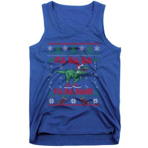 Fa Ra Ra Rawr Funny Christmas Sweater Santa Tgiftrex Dinosaur Gift Tank Top