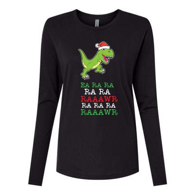 Fa Ra Ra Rawr Funny Dinosaur Christmas Gift Womens Cotton Relaxed Long Sleeve T-Shirt