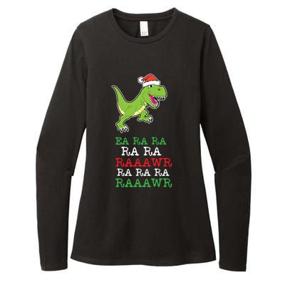 Fa Ra Ra Rawr Funny Dinosaur Christmas Gift Womens CVC Long Sleeve Shirt