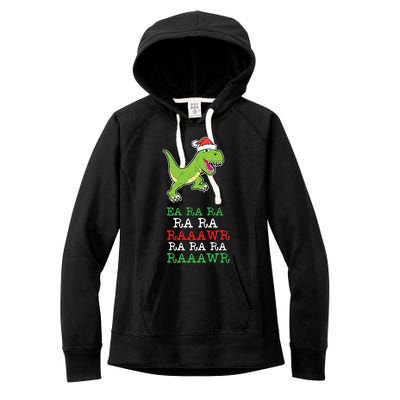 Fa Ra Ra Rawr Funny Dinosaur Christmas Gift Women's Fleece Hoodie