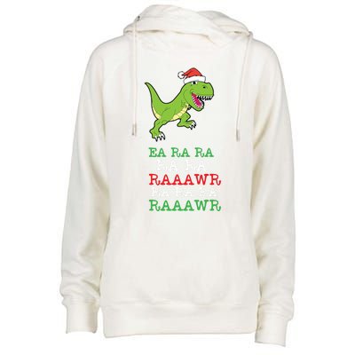 Fa Ra Ra Rawr Funny Dinosaur Christmas Gift Womens Funnel Neck Pullover Hood