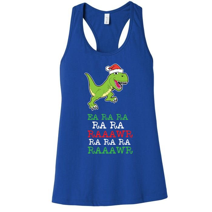 Fa Ra Ra Rawr Funny Dinosaur Christmas Gift Women's Racerback Tank