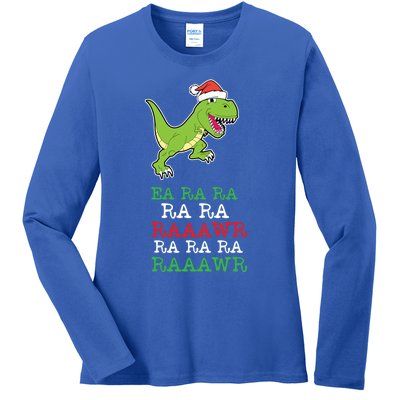 Fa Ra Ra Rawr Funny Dinosaur Christmas Gift Ladies Long Sleeve Shirt