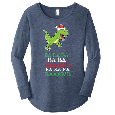 Fa Ra Ra Rawr Funny Dinosaur Christmas Gift Women's Perfect Tri Tunic Long Sleeve Shirt