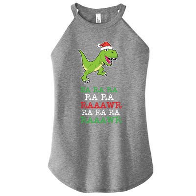 Fa Ra Ra Rawr Funny Dinosaur Christmas Gift Women's Perfect Tri Rocker Tank