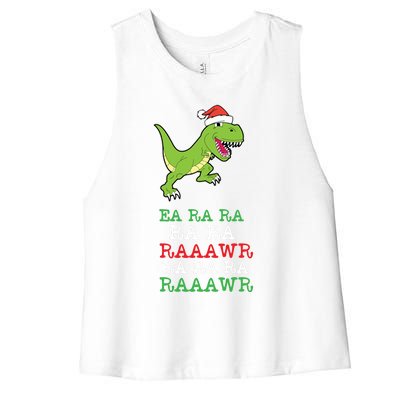 Fa Ra Ra Rawr Funny Dinosaur Christmas Gift Women's Racerback Cropped Tank