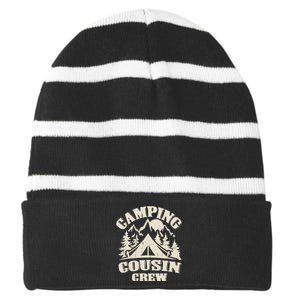 Family Reunion Road Trip Matching Group Camping Striped Beanie with Solid Band