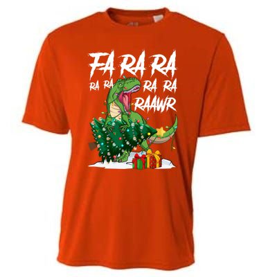 Fa Ra Ra Rawr Santa T Rex Xmas Pajama Merry Christmas Great Gift Cooling Performance Crew T-Shirt