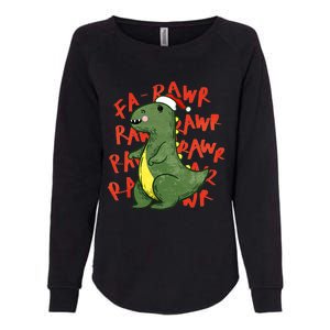 Fa Ra Ra Rawr Santa Hat T Rex Dinosaur Christmas Cool Gift Womens California Wash Sweatshirt