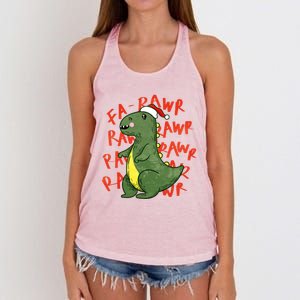 Fa Ra Ra Rawr Santa Hat T Rex Dinosaur Christmas Cool Gift Women's Knotted Racerback Tank